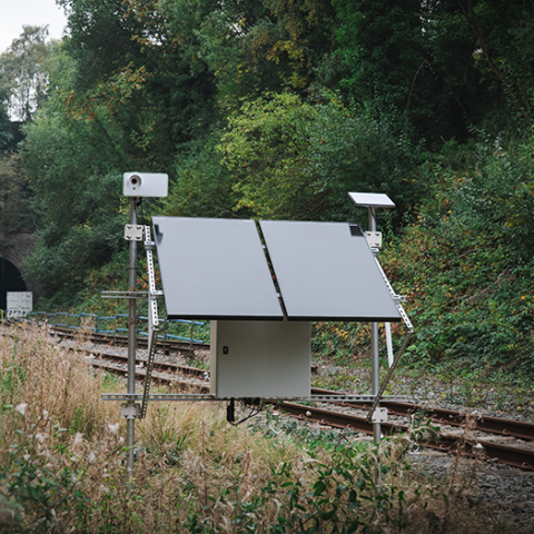 Starlink set up near rail track